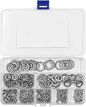 300 Pcs NUZAMAS External Tooth Star Lock Washers Assortment Set 304 Stainless Steel 8 Size M2 M3 M4 M5 M6 M8 M10 M12 for Fasteners Screws