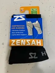 Zensah Compression Leg Sleeves, Calf & Shin Support, Unisex, Free Postage