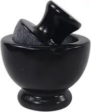 Large Marble Mortar and Pestle Set 4x4.5 Inches for Kitchen | Marble Spice Crusher Mortar and Pestle. Small Mortar and Pestle