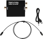 Peakloong Digital to Analog Audio Converter, Digital SPDIF Optical to Analog L/R & 3.5Mm AUX Stereo Audio Adapter