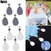 4 Heavy Duty Steel Table Cloth Weight Cover Clips Metal Clamps For Picnic Prom