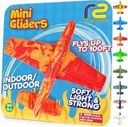 Airplane Toy Foam Glider Plane for Kids: Best Outdoor Toys for Boys & Girls All Ages. Safe & Fun Flying Gliders Easy Throwing Styrofoam Air Planes. Yard Games Great Gifts for Age 4 5 6 7 8 9 Year Olds