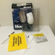 VINTAGE Microsoft Windows 95/3.1 PC Computer Wheel Ball Mouse Rare NEW Open Box