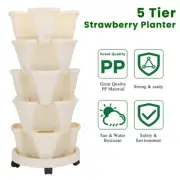 5 Tier Stackable Vertical Garden Stacking Planters with Tray Flow Grid System