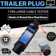 7 pin large socket cable tester trailer boat caravan 12v for Bulb light tester