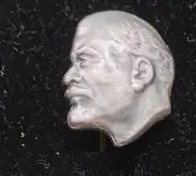 SALE! EXTRA RARE Vintage Soviet USSR Communist Vladimir Lenin Pinback IN12