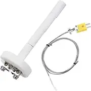 uxcell 4" K Type Ceramic Kiln Furnace Thermocouple Sensor Probe for Muffle Furnace Oven, with 3.3ft Thermocouple Wire, High Temperature 1100°C 1.5x100mm