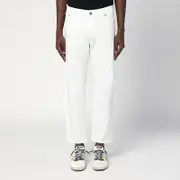 [PT Torino Denim] White cotton trousers 36 White