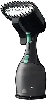 Salter SAL0932 Portable Clothes Steamer, Handheld Garment And Upholstery Crease Remover, Great for Steaming, Refreshing and Sanitising Fabric Types, 1500 W, Black and Green
