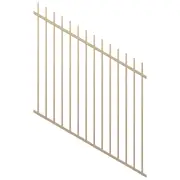 ProtectorAl 350 - 1200 x 1200mm Primrose Raked 16-30º Picket Top Pool Fence Panel