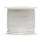 16 AWG Stranded Hook Up Wire, White, 100 ft, 0.0780" Dia, UL1429, 150V
