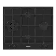 Smeg 60cm Classic FFD 3 Burner+ Wok - Matte Black