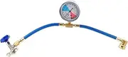 Anneome Filling Tube with Gauge Durable Recharge Hose for Air Conditioning Pressure Gauge Easy to Use Charging Tool for Automotive