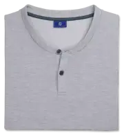 NEW FOOTJOY Golf drirelease FRENCH TERRY HENLEY CREWNECK, LARGE, GREY CLIFF