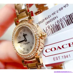 新款實拍 COACH 手錶女 蔻馳女錶 鑲鑽手錶 石英手錶 輕奢時尚 coach手錶