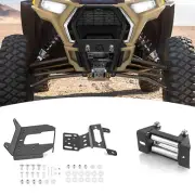 Winch Mount Plate+4 7/8" Roller Fairlead For Polaris RZR/General 1000 XP