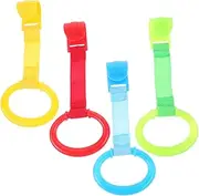 ANDRESLAD 8pcs Bed Standing Pull Rings for Crib Learning Walking Tools Hand Pull Ring Small Crib Supplies