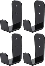 LeoLeoii 4PCS Hockey Stick Rack Black Acrylic Wall Mount Display Hanger for Club Garage
