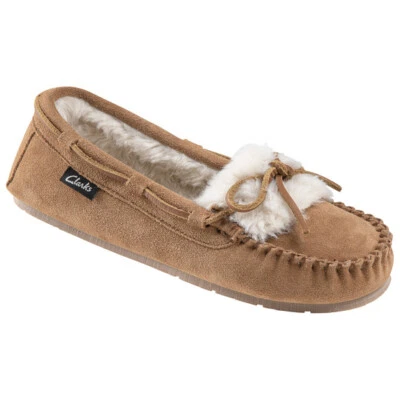 Clarks Adalyn Cinnamon Mocassin Vamp Comfort Rounded Toe Fashion Slipper