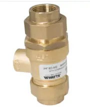 Watts 9D Series 3/4" Brass Dual Check Valve Backflow Preventer 00098268004281