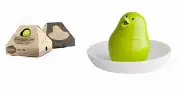 Qualy Jib Jib Egg Cup & Salt Pepper Shaker 2n1 - Green BNIB Fun Foodies