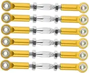 PERSELOSO 6Pcs Turnbuckle Rod Linkage Steering Rods for Redcat Hsp Racing Hpi Buggy Upgrade Parts Yellow