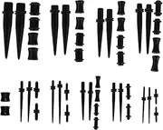 [ESOMAVRIX] 192 Pcs Spike Earrings Ear Stretching Starter Kits Ear Taper Ear Sizing Kit Cool Ear Studs Ear Gauges Stretching Kit Ear Adornments Black Acrylic/874