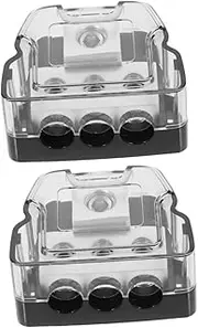 Und Ensured 2pcs Car Audio Amplifier Modification Distribution Box Ground Splitter for Cars