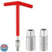 AUTOKAY Spark Plug Socket Wrench T-Handle 16mm 5/8 Inch and 21mm 13/16 Inch R