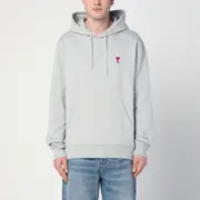 [Ami Paris] Grey organic cotton Ami De Coeur sweatshirt L Light blue