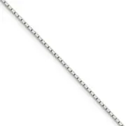 1.2mm, Sterling Silver D/C Octagon Mirror Box Chain Necklace