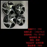 在飛比找蝦皮購物優惠-新竹湖口阿皓汽車材料：售 17吋 四孔114.3 鋁圈 鋁圈