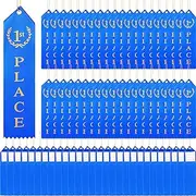 Zubebe 200 Pcs 1st Place Award Ribbons First Place Ribbon Award Blue First Place Prizes with Event Card and String for Competition Contest Sports Event Adults Winner Supplies