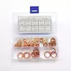 100Pcs 7 Sizes Copper Washers Copper Sealing Washers Electrical Connections