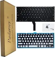 Padarsey Backlight Backlit Keyboard Replacement with 80 PCE Screws for MacBook Air 13" A1369 (2011) A1466 (2012-2015) MJVE2LL/A MD760LL/A MC965LL/A MD231LL/A MJVG2LL/A Series (6 Months Warranty)