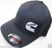 S/M Cummins hat ball cap fitted flex fit flexfit stretch base ball grey stripe