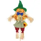 Small Fall Harvest Scarecrow Rustic Outdoor Scarecrow Halloween Decor (Green) HO