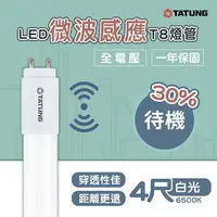 在飛比找樂天市場購物網優惠-大同TATUNG LED 節能 微波 感應 T8燈管 16W