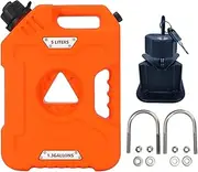 Jerry Cans 1.3 Gallon 5 Liters Gas Tank Portable Oil Storage Tank Fits Most Cars, SUVs, and Motorcycles with Bracket Lock Petrol Cans(5L OGE Bracket Lock)