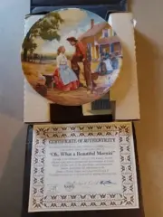1985 Knowles Framed Collector Plate ~ Musical "Oklahoma!" First Issue #2037I low