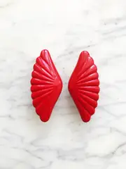Red Shell Earrings