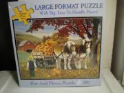 300 Piece Large Format Puzzle by Bits And Pieces 18 X 24 No. 47445 Pumpkin Patch