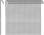 Pinnacle Mercantile 30 Pack Tent Stakes Metal Garden Edging Fence Hooks Pegs Christmas Decoration Stakes Made USA 9 inches Long