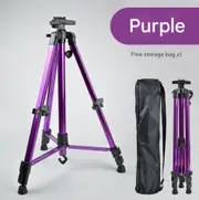 GGP Purple Lightweight Adjustable Aluminum Camera Tripod With Carry Bag Professional Photography Stand