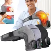 Heated Vibration Shoulder Brace Massager Rotator Cuff Support Compression Wrap
