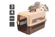 Qttie Pet Carrier Dog Cat Portable Tote Crate Kennel Travel Carry Bag Airline 66x47x46cm