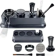 7 Pack Espresso Tamper Station&Coffee Distributor Tamper&Espresso WDT Stirrer&Coffee Tamping&Brush&Coffee Dosing Funnel&Espresso Puck Screen, Espresso Accessories for Bar Home Office (54 mm)