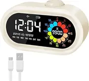 SHAGHAFI Digital Clock Battery Operated: Cordless 2000mah Battery Charging for Travel Classroom - Desk Alarm Clock with Timer Countdown for Study Office