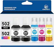 USEHOTI Compatible Epson 502 Ink Refill Bottles, High Yield Refill Ink for EcoTank ET-3760 ET-4760 ET-2850 ET-15000 ET-2750 ET-2760 ET-3850 ET-2700 Printers (2 Black, 1 Cyan, 1 Magenta, 1 Yellow)