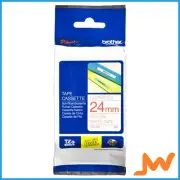 Brother TZe-252 Label-Making Tape Red on White